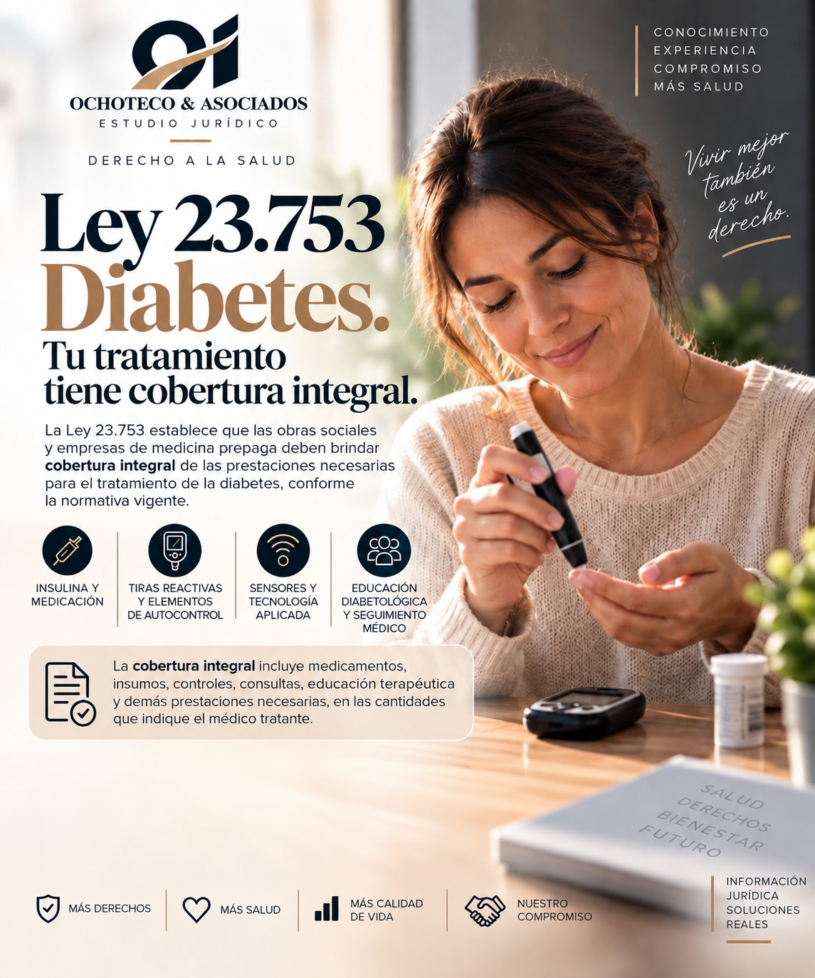 Información sobre la cobertura integral prevista por la Ley 23.753 de diabetes