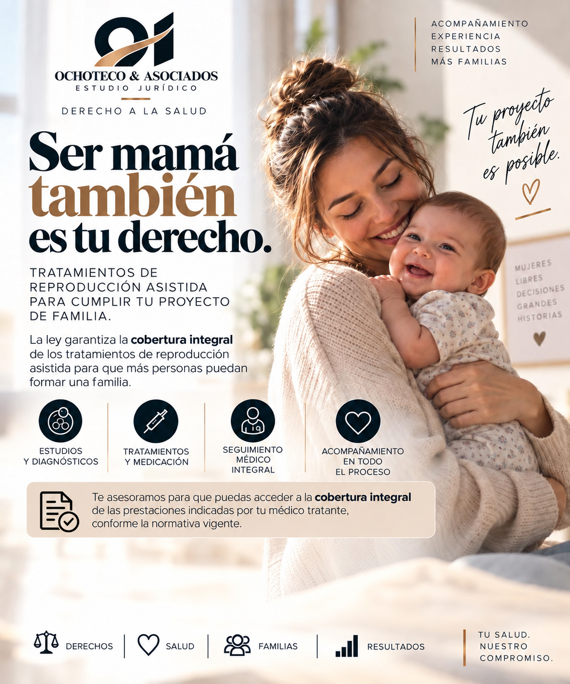 Información sobre cobertura integral de tratamientos de reproducción asistida