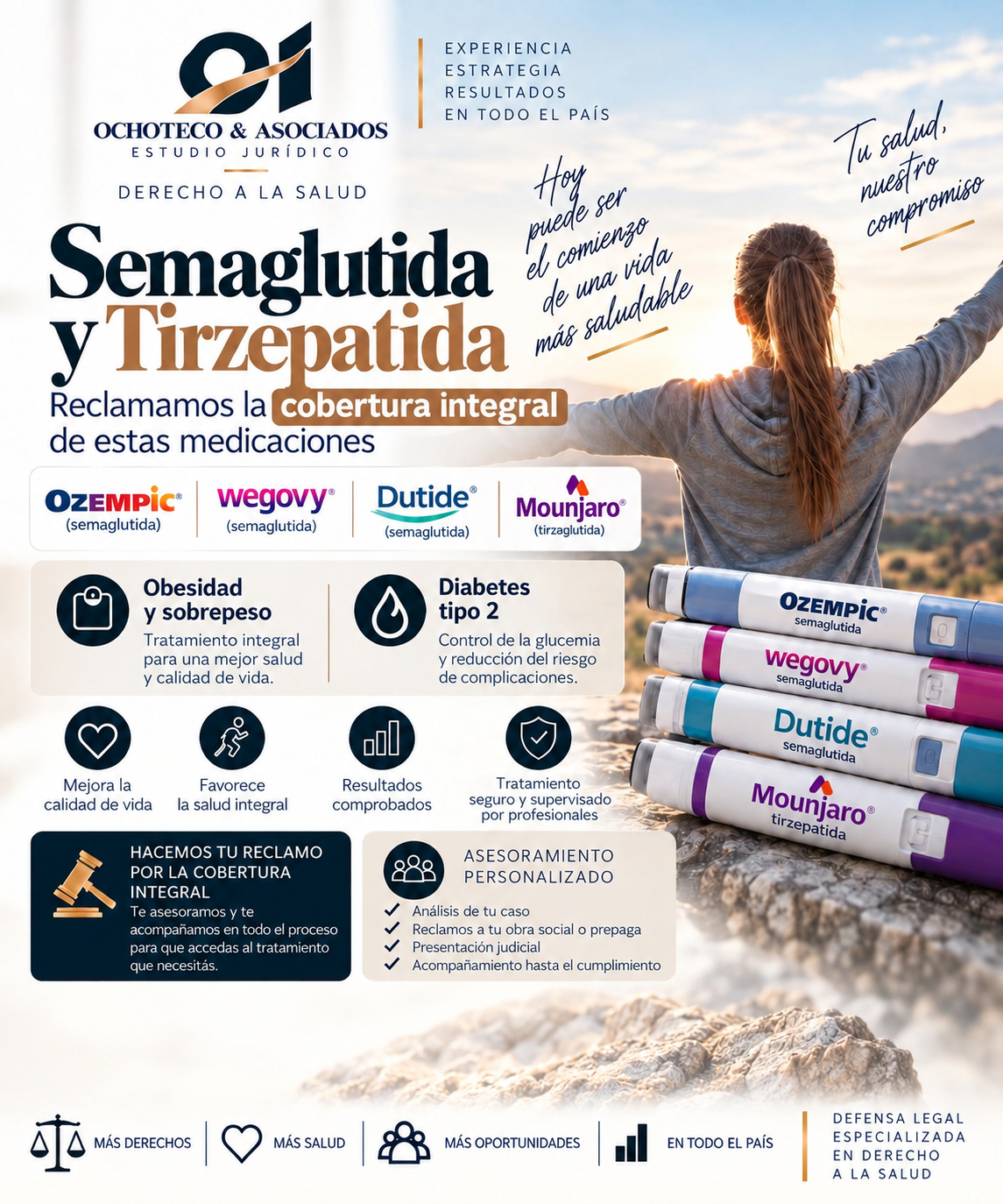 Información sobre reclamos de cobertura de semaglutida y tirzepatida